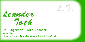leander toth business card